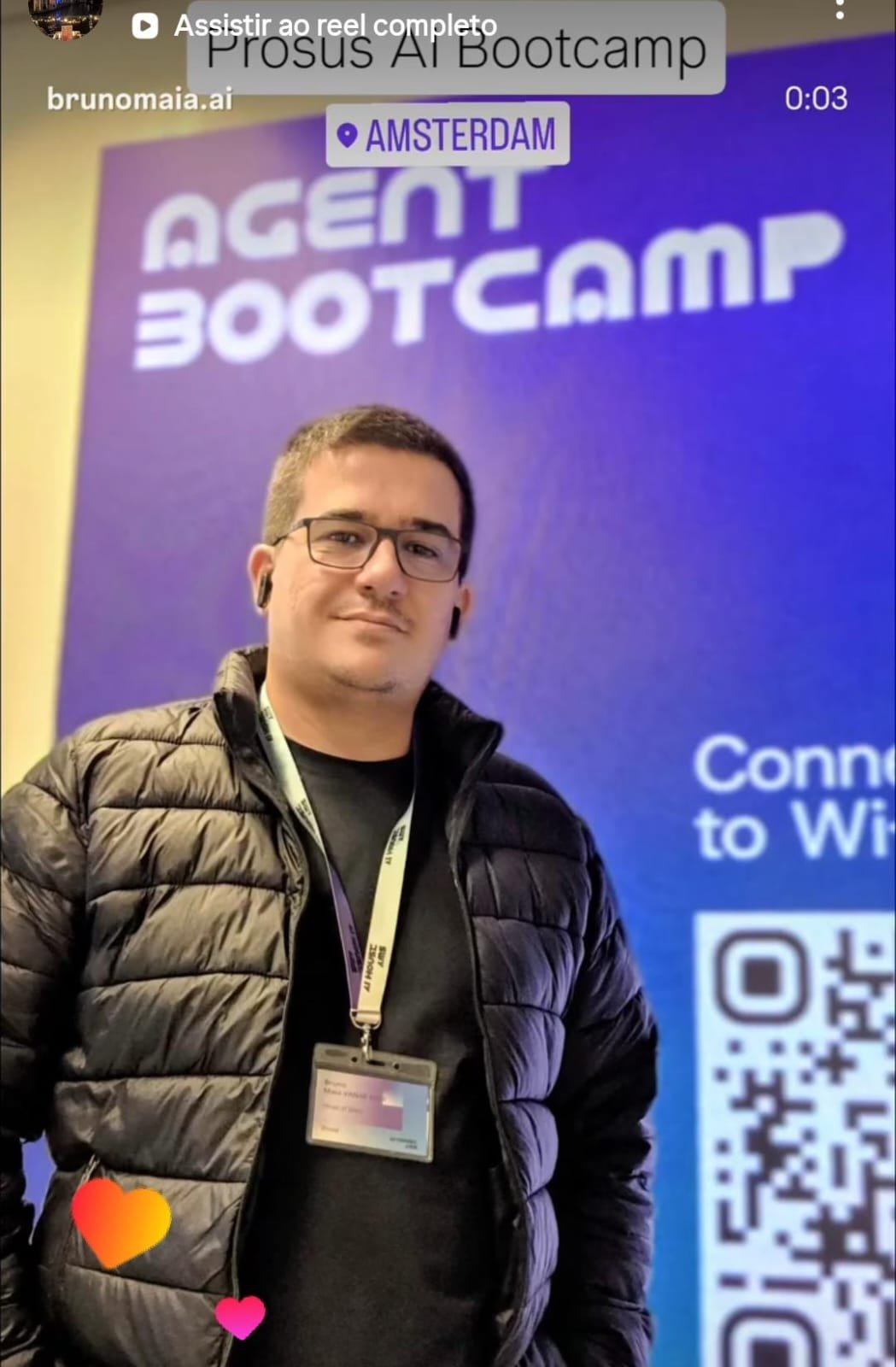 Bruno Maia no Prosus AI Agent Bootcamp em Amsterdam